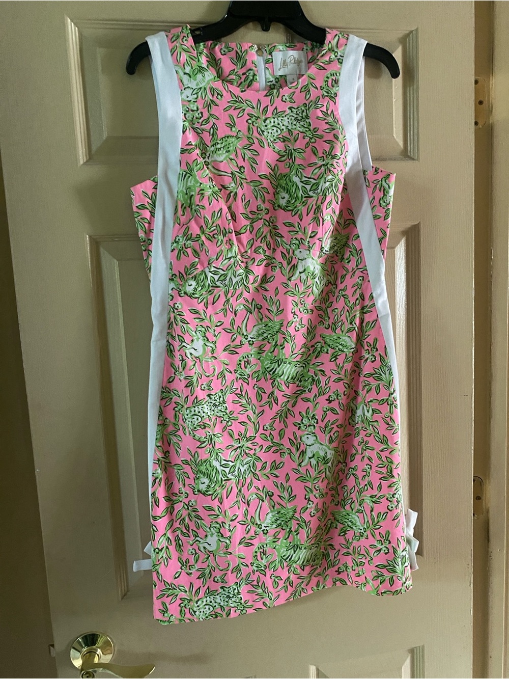 Lilly Pulitzer Pink and Green Sleeveless Shift Dress